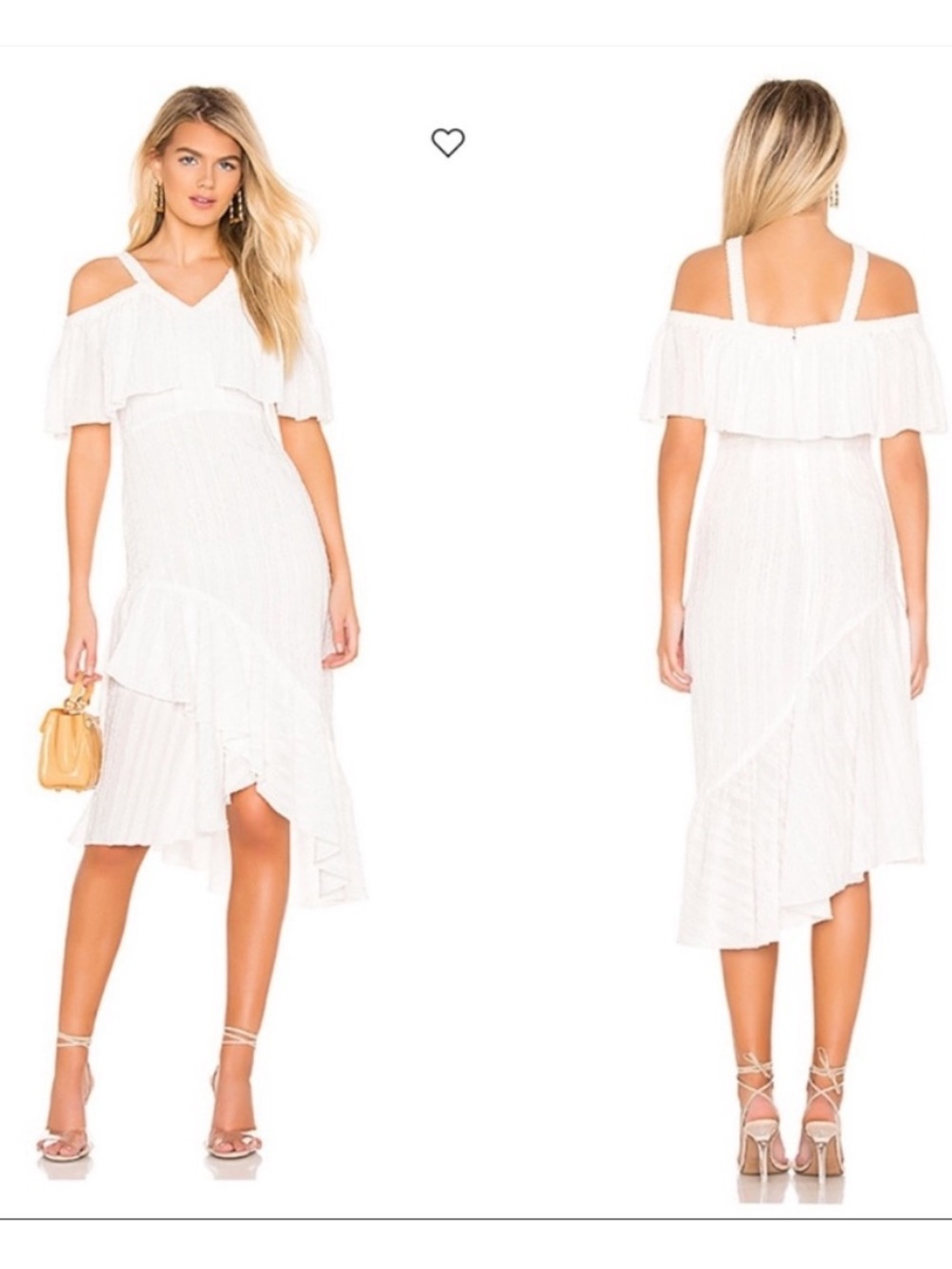 Tularosa Hadley Hadley Cold Shoulder White Dress Bridal Beachy Size Small